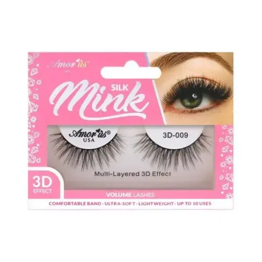 [681441561963] Amor Us 3D Silk Mink Lashes #09 – Pestañas Postizas Volumen Natural