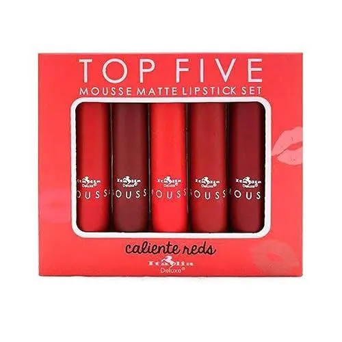 [782353019129] Italia Deluxe Mousse Matte Lipstick Set- Caliente Reds