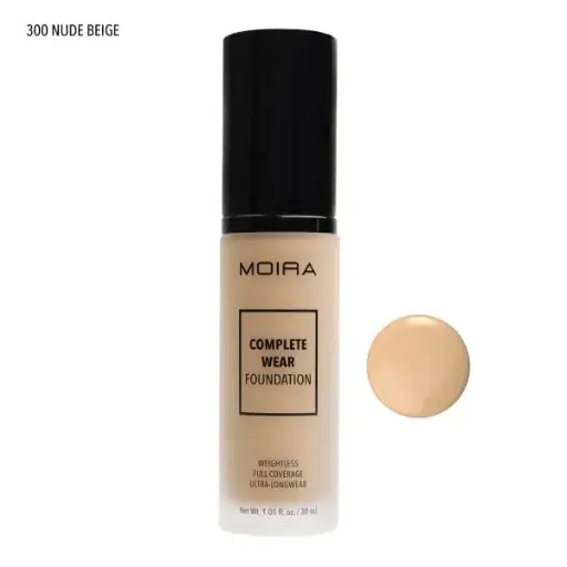 [816180024206] MOIRA Complete Wear Foundation (300, Nude Beige)