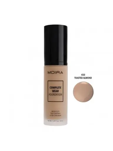 [816180024237] MOIRA Complete Wear Foundation (450, Toasted Almond)