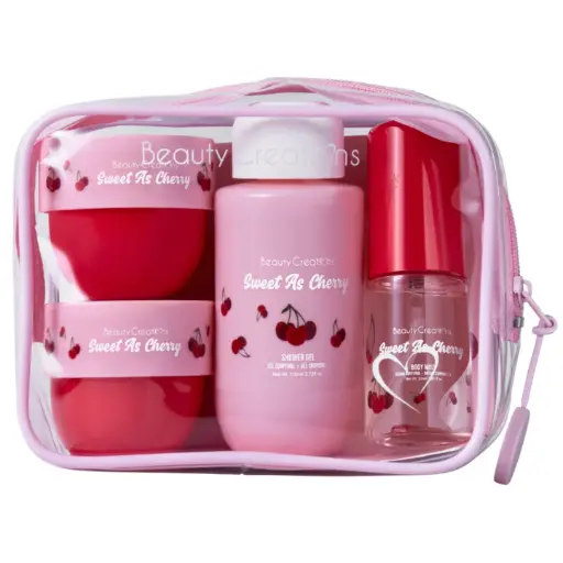 BEAUTY CREATIONS TRAVEL BAG SWEET AS CHERRY 4 PCS