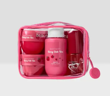 [721718930495] BEAUTY CREATIONS TRAVEL BAG BERRY INTO YOU 4 PCS