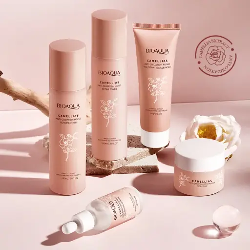 [6942349746048] BIOAQUA Camellia Anti-Oxidant Moisturizing Repair Five Piece Set (New)