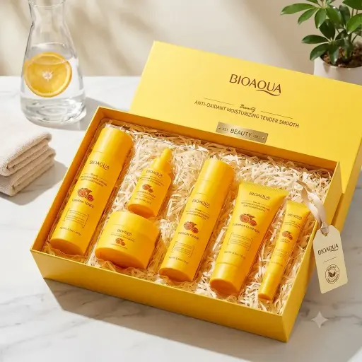 [6942349750410] BIOAQUA Turmeric Anti-Oxidant Moisturizing Skin Care Six-piece Gift Set