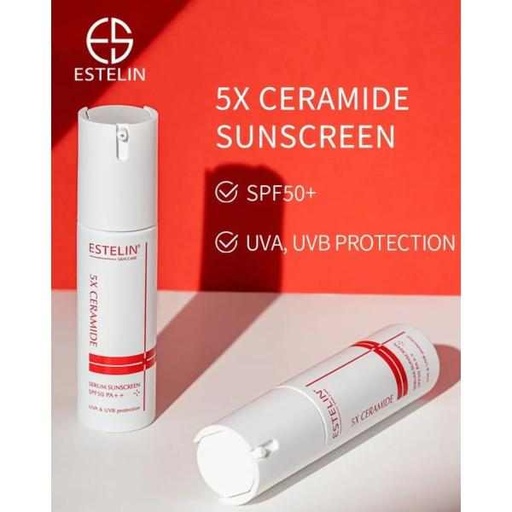 [6971764158549] ESTELIN 5X CERAMIDE SERUM SUNSCREEN SPF50 60G