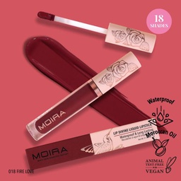 [840222300126] MOIRA Lip Divine Liquid Lipstick (018, Fire Love)