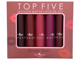 [782353019174] Italia Deluxe Mousse Matte Lipstick Set-Baddie Babe